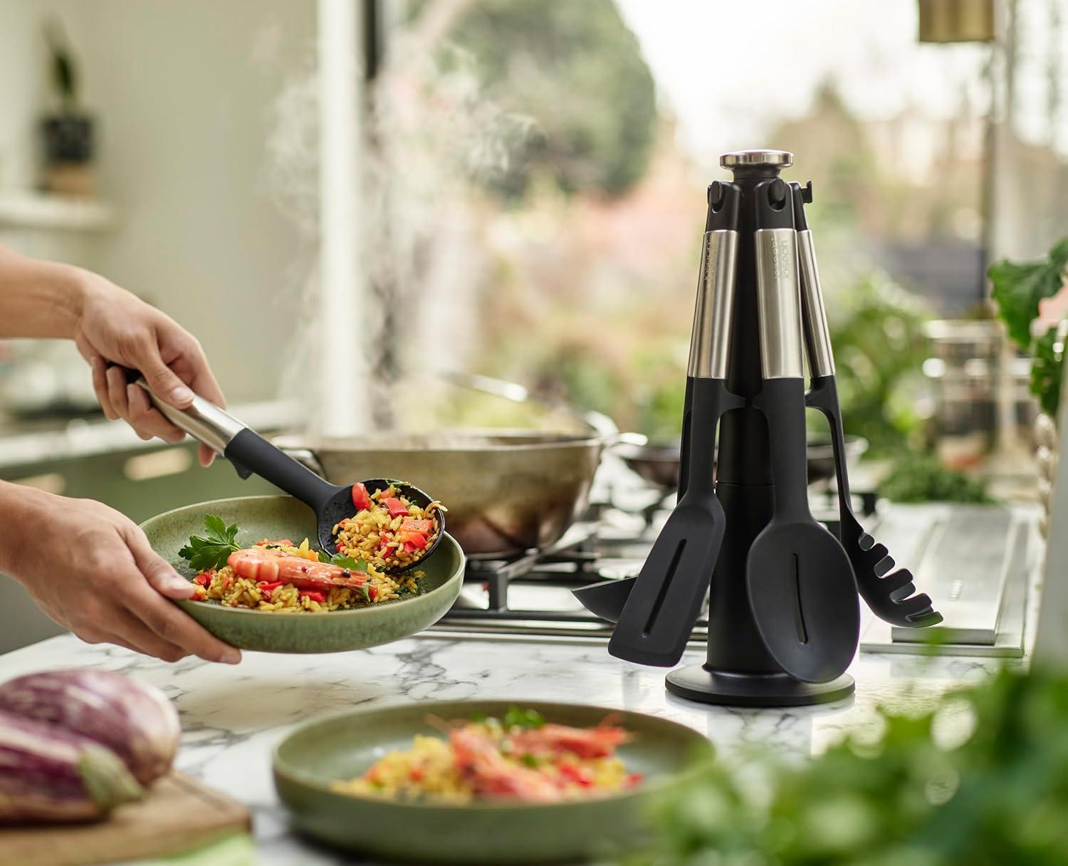 image:imageJoseph Joseph Elevate Silicone Solid Spoon BPA Free Heat Resistant Non Stick Kitchen Utensil Weighted Stainless Steel HandleUtensils Set