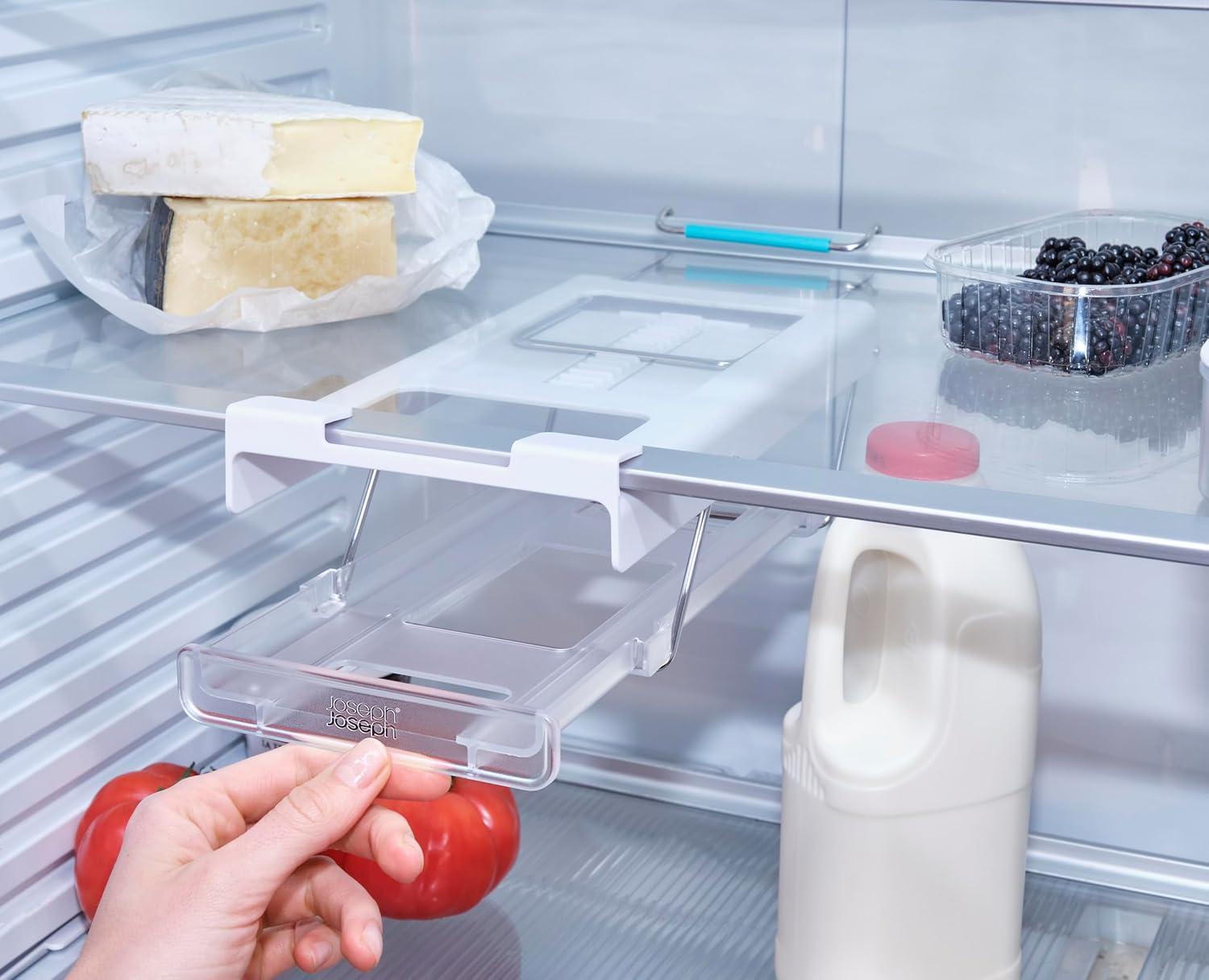 image:imageJoseph Joseph FridgeStore Egg Storage Caddy Holds 12 Eggs EasyAccess Handle and Wheels BPAFree Fridge Organizer2 piece Can Holder