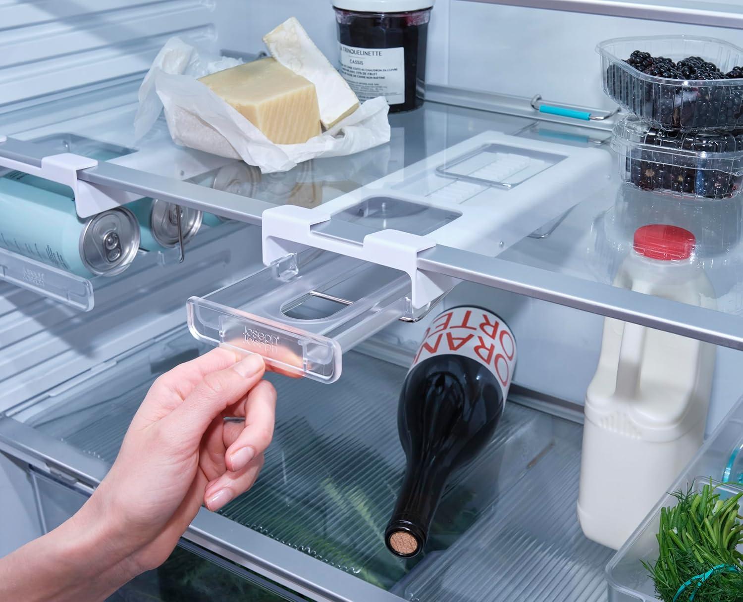 image:imageJoseph Joseph FridgeStore Egg Storage Caddy Holds 12 Eggs EasyAccess Handle and Wheels BPAFree Fridge OrganizerBottle Holder