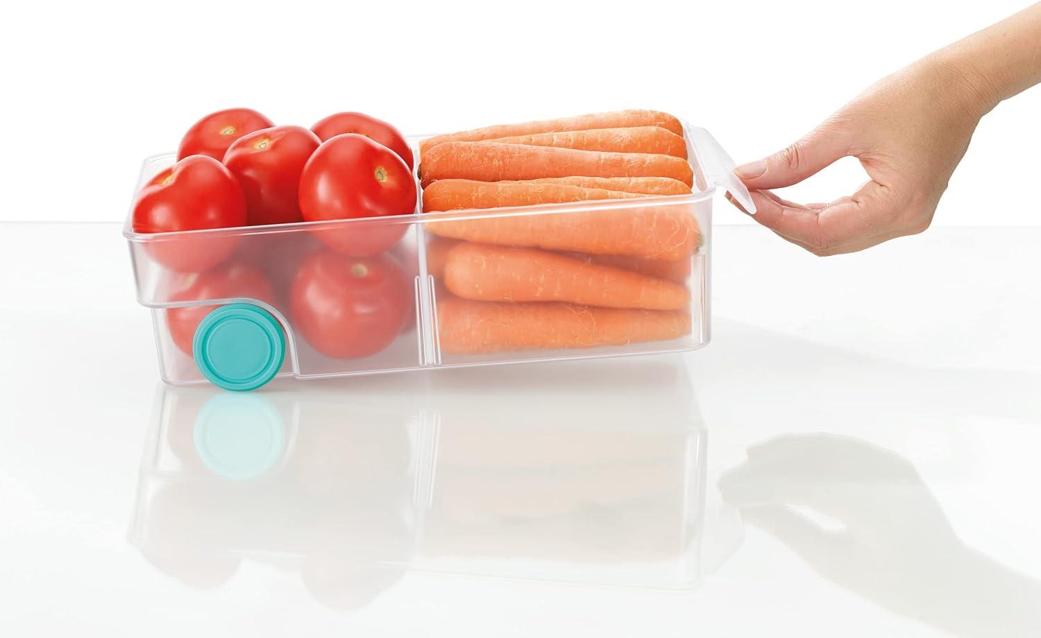 image:imageJoseph Joseph FridgeStore Egg Storage Caddy Holds 12 Eggs EasyAccess Handle and Wheels BPAFree Fridge OrganizerLarge Bin
