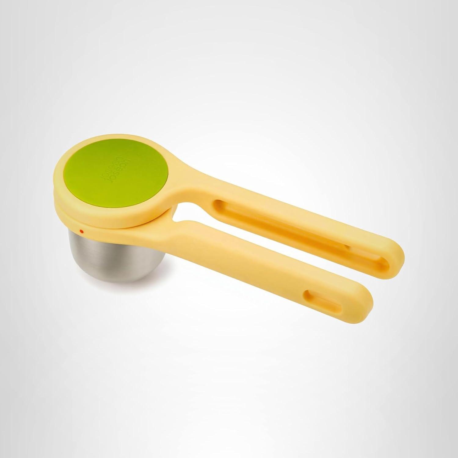 image:imageJoseph Joseph Helix Potato Ricer Masher Ergonomic TwistAction Hand Manual Stainless Steel For Mashed Potato Vegetable Purees Stainless Steel WhiteYellow
