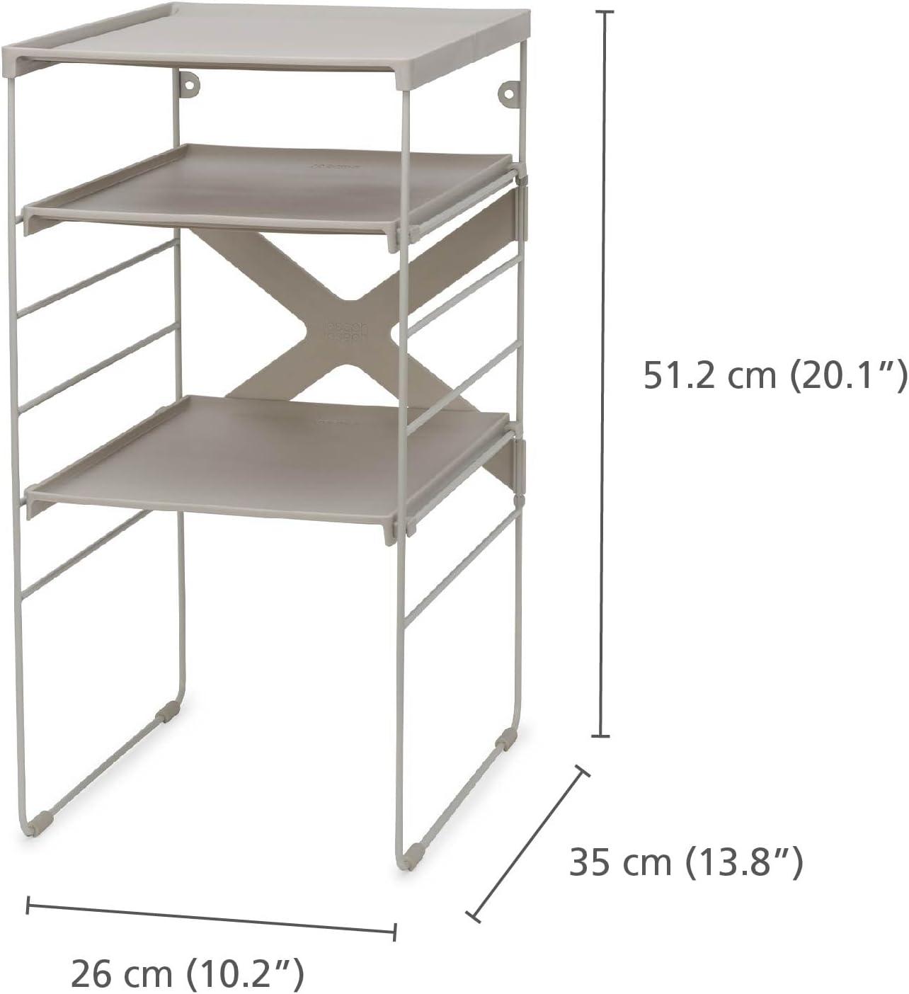 image:imageJoseph Joseph Level Adjustable Tier Shoe Rack Organizer Durable Shelves and Sturdy Steel Frame holds 4 PairsSingle
