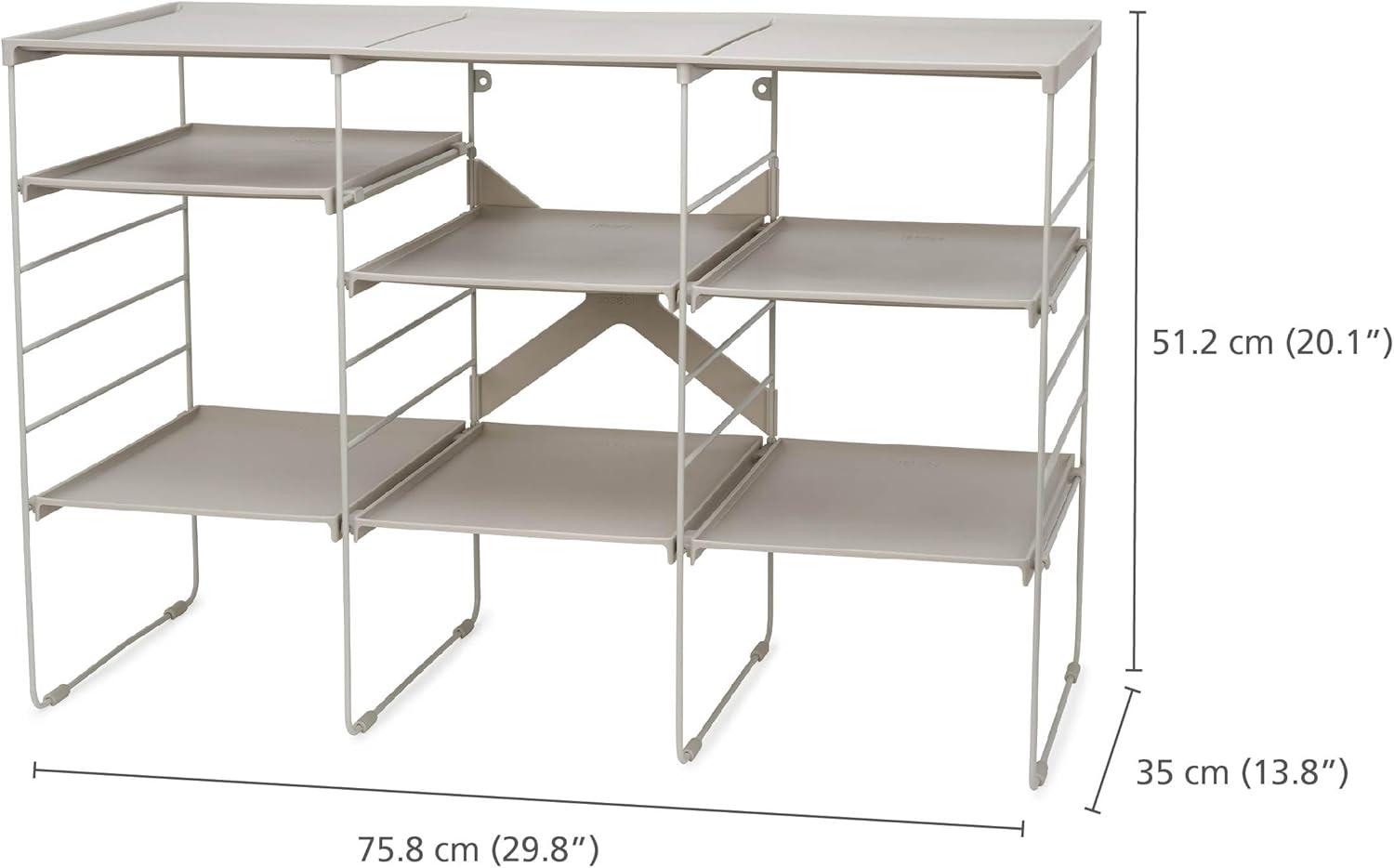 image:imageJoseph Joseph Level Adjustable Tier Shoe Rack Organizer Durable Shelves and Sturdy Steel Frame holds 4 PairsTriple