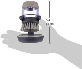 image:imageJoseph Joseph Palm Scrub Refillable Soap Dispensing Cleaning Washing Up Kitchen Brush with Storage Stand Holder GreyGray