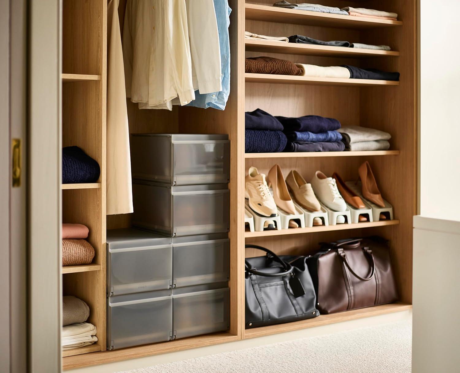image:imageJoseph Joseph ShoeCase Premium Shoe amp Sneaker Storage Box Organizer with SlideOut Shoe Tray 6 Pack6 pack