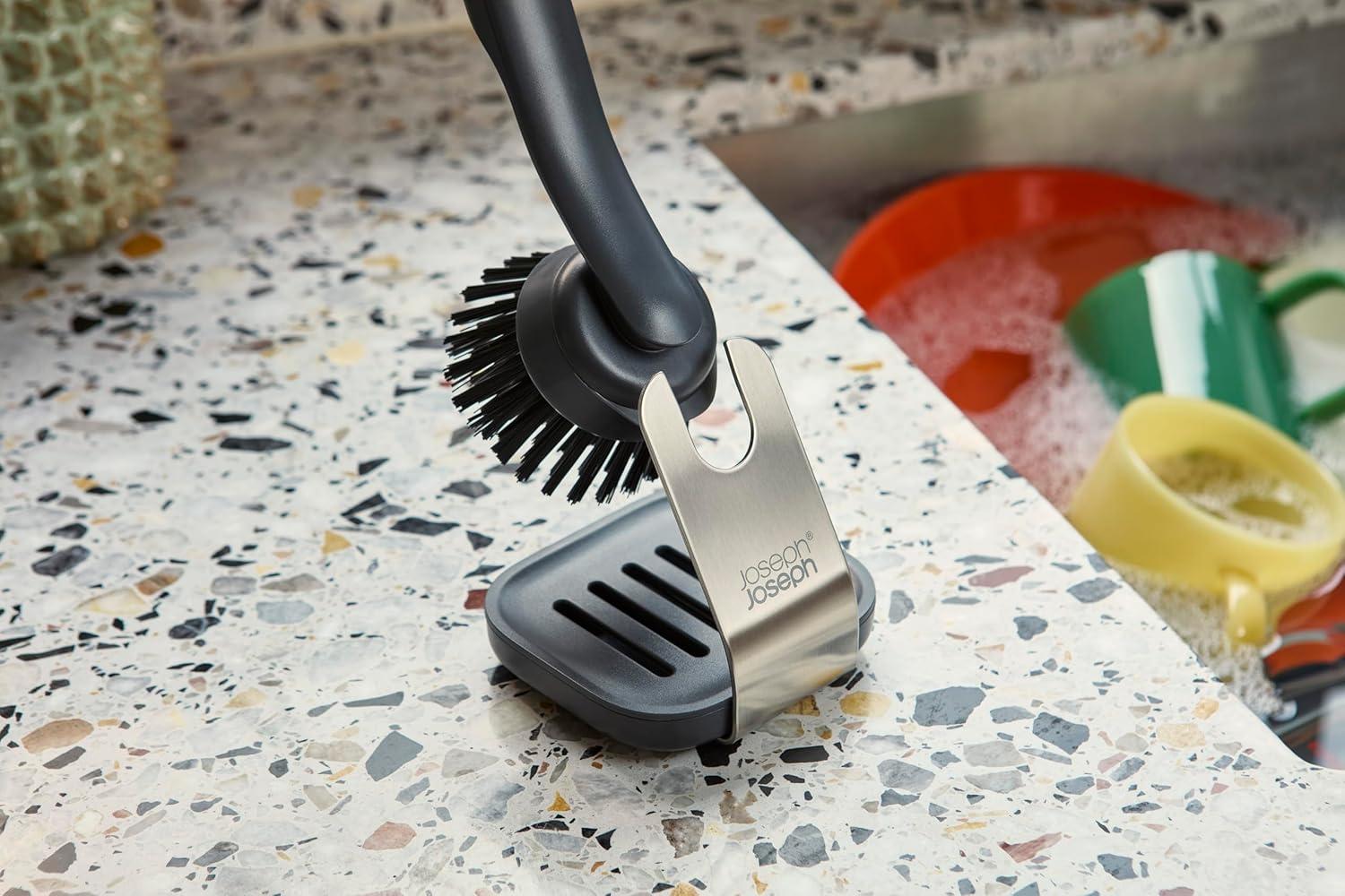 image:imageJoseph Joseph SinkTech Dish Brush with Replacement Head Durable Bristles Easy to ReplaceWith Stand