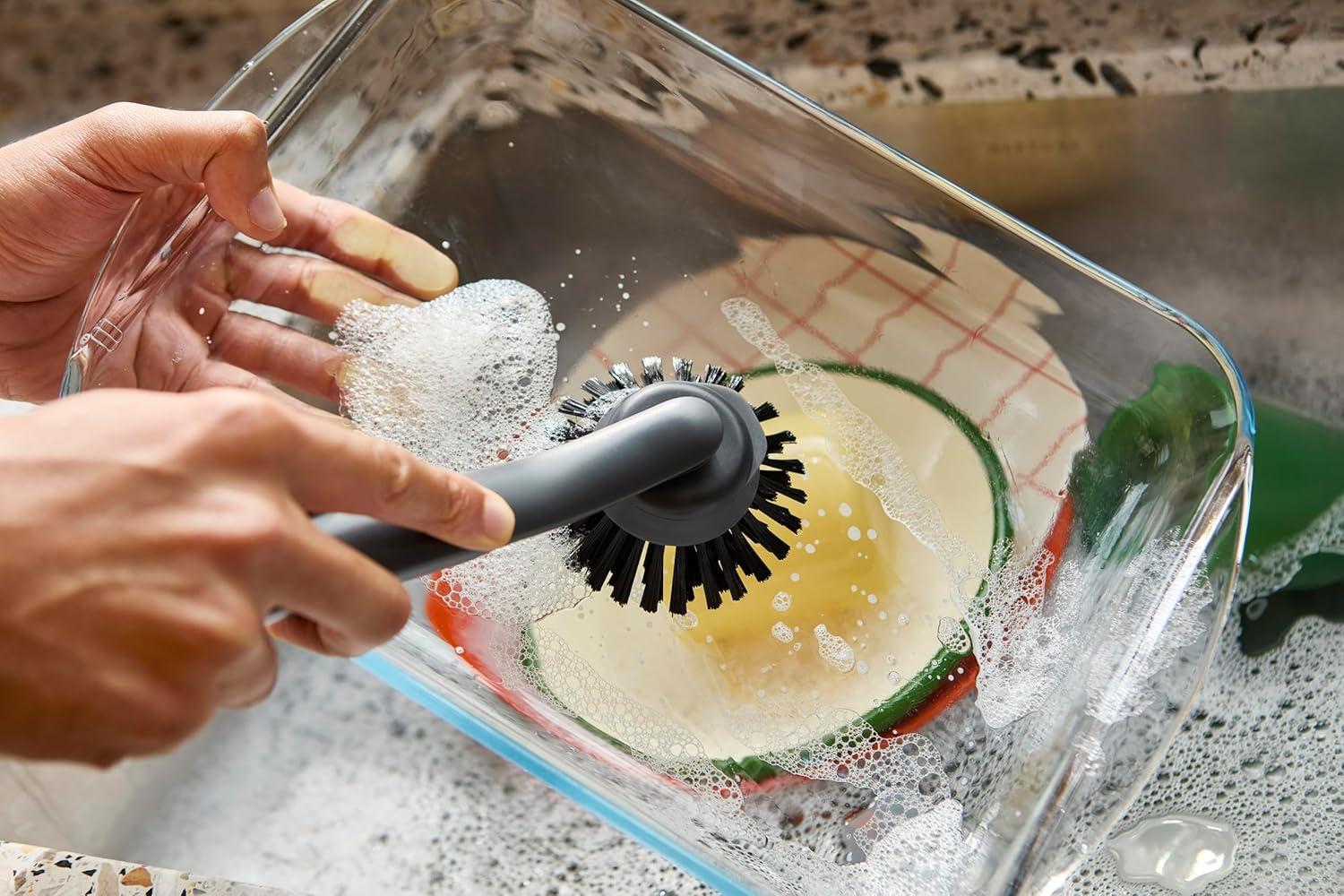 image:imageJoseph Joseph SinkTech Dish Brush with Replacement Head Durable Bristles Easy to ReplaceWith Stand