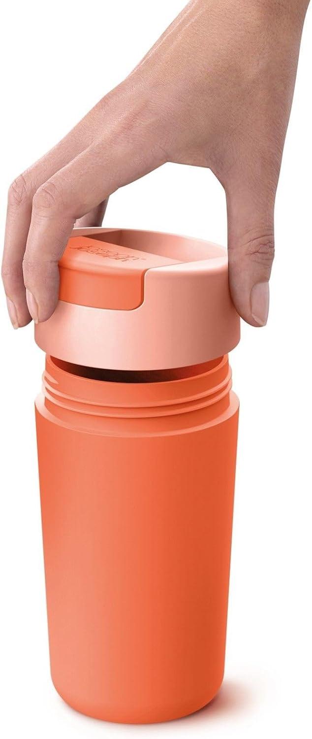 image:imageJoseph Joseph Sipp Travel Coffee Mug with Fliptop Cap 340 ml 12 fl oz BlueCoral