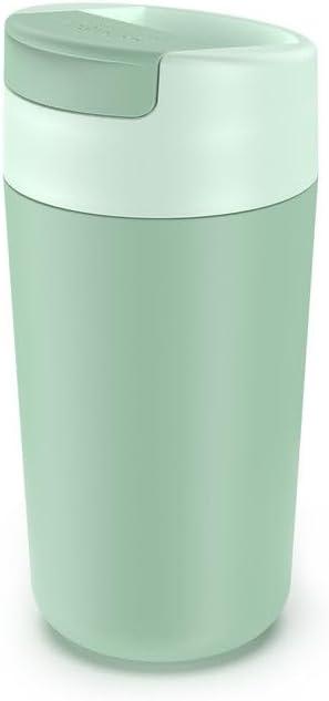 image:imageJoseph Joseph Sipp Travel Coffee Mug with Fliptop Cap 340 ml 12 fl oz CoralGreen