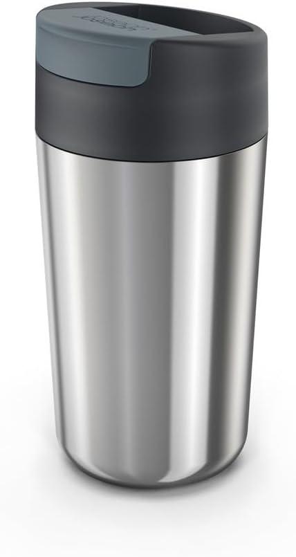 image:imageJoseph Joseph Sipp Travel Coffee Mug with Fliptop Cap 340 ml 12 fl oz CoralStainless Steel