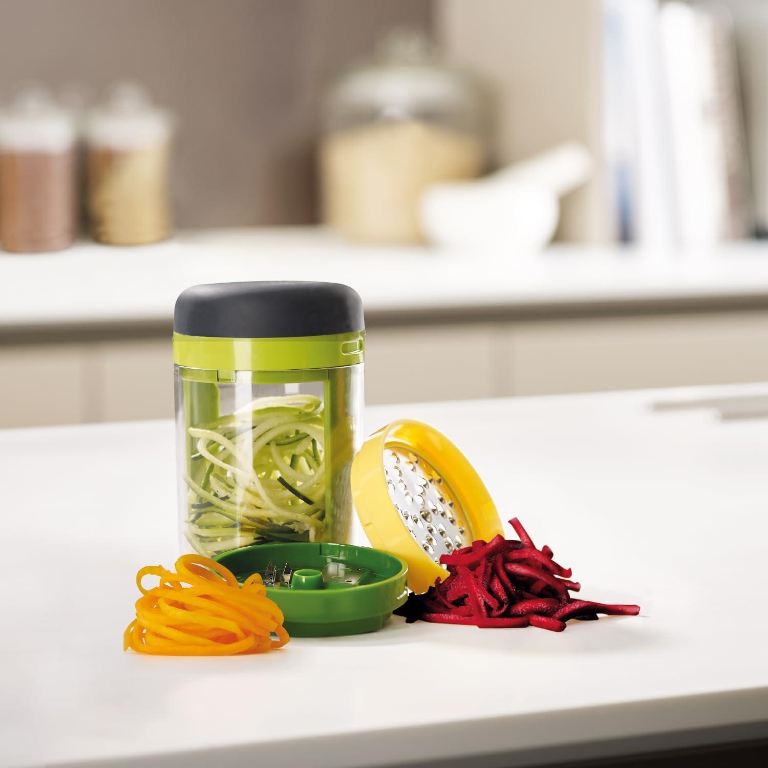 image:imageJoseph Joseph Spiro Hand Held Vegetable Slicer Spiralizer Spaghetti Zoodle Zucchini Noodle Food Maker Dishwasher safe GreenMulticolour