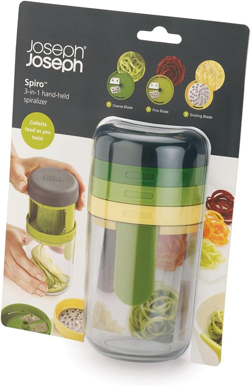 image:imageJoseph Joseph Spiro Hand Held Vegetable Slicer Spiralizer Spaghetti Zoodle Zucchini Noodle Food Maker Dishwasher safe GreenMulticolour
