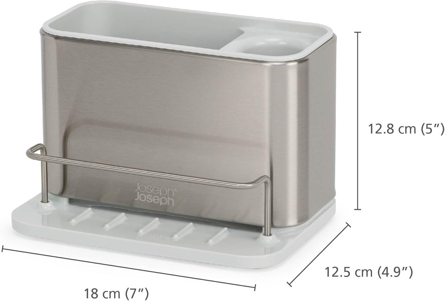 image:imageJoseph Joseph Surface Stainless Steel Caddy Sink Area Organizer and Sponge Holder StoneLight Stone
