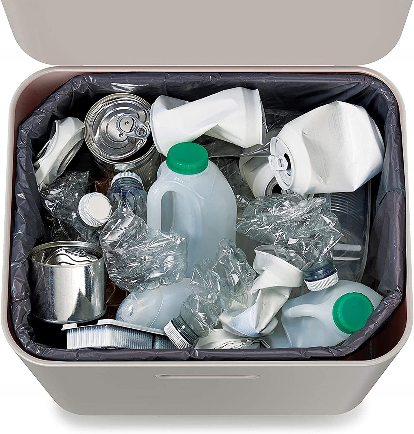 image:imageJoseph Joseph Totem Max 60 Liter1585 Gallon Waste Separation and Recycling Kitchen Trash Can with Odor Filter and Removable Compost Food Waste Caddy BlackStone