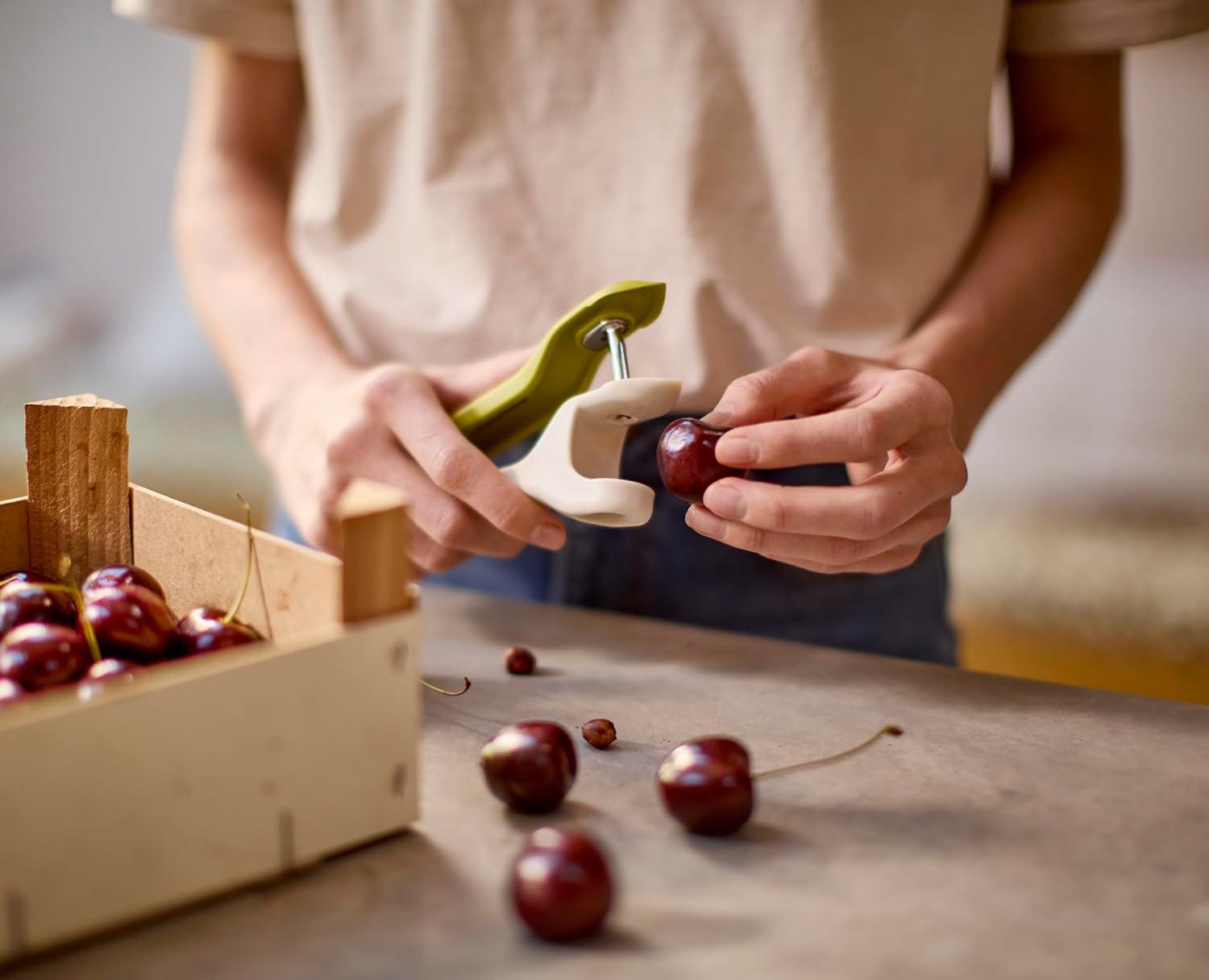 image:imageJoseph Joseph Tweezy 2in1 Cherry Olive Pitter and Strawberry Huller Space saving storage BPA free