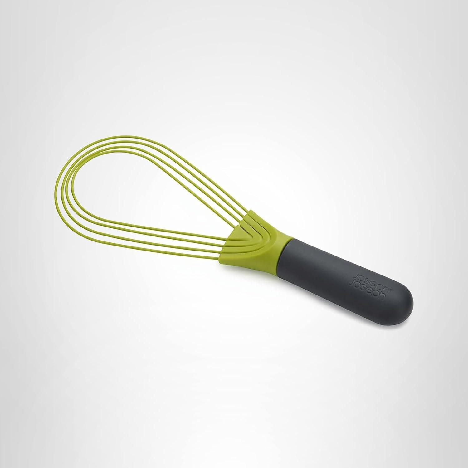 image:imageJoseph Joseph Twist Whisk 2In1 Collapsible Balloon and Flat Whisk Silicone Coated Steel Wire GrayGreenGrayGreen