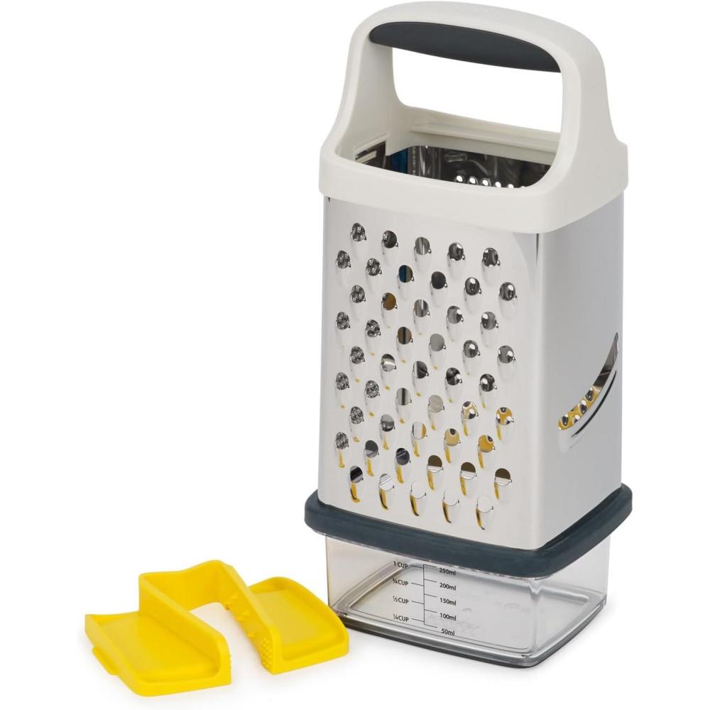 image:imageJoseph Joseph MultiGrip Box Grater with Precision food grip Stainless Steel blades for grating and slicing nonslip base Dishwasher safe