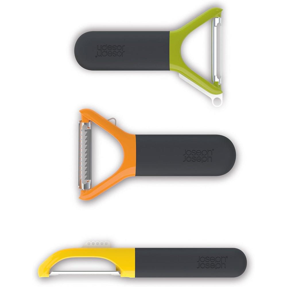 image:imageJoseph Joseph MultiPeel Straight Peeler Easy Grip Handles Stainless Steel Blade for Kitchen Vegetable Fruit GreenSet