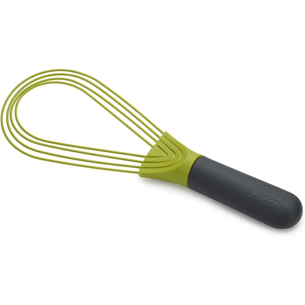 image:imageJoseph Joseph Twist Whisk 2In1 Collapsible Balloon and Flat Whisk Silicone Coated Steel Wire GrayGreenGrayGreen