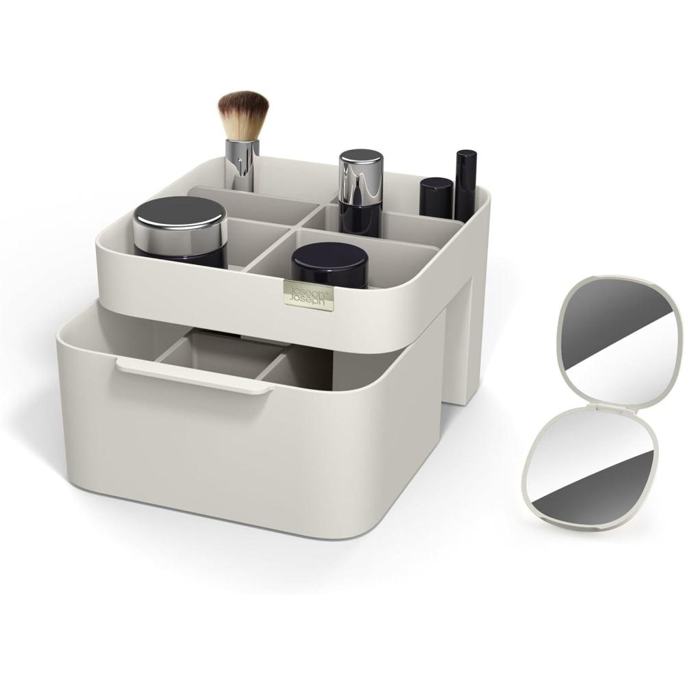 image:imageJoseph Joseph Viva Modular 12piece Makeup Beauty Drawer Organiser Set Storage Boxes dividers for makeup beauty grooming items cosmetics hair accessoriesMirror Organiser