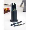 Joseph Joseph 10527 Elevate Knives Carousel Knife Set with Rotating Storage Stand, 6-piece, Black (updated)(Opal)