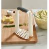 Joseph Joseph 20140 Easy-Mash Plastic Potato Masher Ergonomic with Non-slip Grip and Pan-scraping Edges Dishwasher Safe, One-size, White