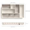 Joseph Joseph 75005 Viva Makeup Cosmetic Storage Organizer with Drawer, Large with Mirror, Shell, Cream(7pc Organiser)