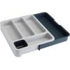 Joseph Joseph 85042 DrawerStore Expandable Cutlery Tray, Gray(Dark Gray)