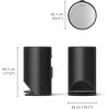 Joseph Joseph Arc 10L/2.6 Gallon Slimline Pedal Bin with Easy Push Pedal, Liner Pocket, Soft-Close Lid, Fingerprint-Proof, Removable Inner Bucket, Carbon Black(Black)