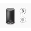 Joseph Joseph Arc 10L/2.6 Gallon Slimline Pedal Bin with Easy Push Pedal, Liner Pocket, Soft-Close Lid, Fingerprint-Proof, Removable Inner Bucket, Carbon Black(Black)