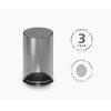 Joseph Joseph Arc 10L/2.6 Gallon Slimline Pedal Bin with Easy Push Pedal, Liner Pocket, Soft-Close Lid, Fingerprint-Proof, Removable Inner Bucket, Carbon Black(Stainless Steel)