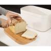 Joseph Joseph Bread Box with Removable Bamboo Cutting Board,White(White)