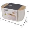 Joseph Joseph Bread Box with Removable Bamboo Cutting Board,White(White)
