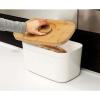 Joseph Joseph Bread Box with Removable Bamboo Cutting Board,White(White)