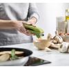 Joseph Joseph CleanForce Garlic Press – Garlic Mincer with Trigger-Operated Wiper Blade & Handy Cleaning Tool, Green