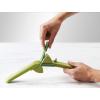 Joseph Joseph CleanForce Garlic Press – Garlic Mincer with Trigger-Operated Wiper Blade & Handy Cleaning Tool, Green