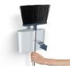 Joseph Joseph CleanStore Wall-Mounted Adjustable Long Handle Broom Sweeper with Dust-Shield Storage, Indoor Sweeping Floor Brush with Soft Bristles and Comb(Broom)