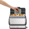 Joseph Joseph Collect 1.06 gallon/4 Liters Stainless Steel Food Compost Bin with Handle, Removable Inner Bucket and Bin Liners Storage, Includes Odor Filter and 3x Bin Liners