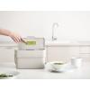 Joseph Joseph Compo 4 Easy-Fill Compost Bin Food Waste Caddy with Adjustable Air Vent, 1 gallon / 4 liters, Stone(Stone)