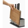Joseph Joseph CounterStore Kitchen Utensil Holder Knife Block and Cutting Board Set, Stainless Steel