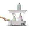 Joseph Joseph CupboardStore Large Easy-Access Wheeled Storage Caddy – Under-Sink Kitchen Organizer, Made from Recycled Plastic(2-Tier)