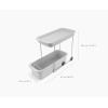 Joseph Joseph CupboardStore Large Easy-Access Wheeled Storage Caddy – Under-Sink Kitchen Organizer, Made from Recycled Plastic(2-Tier)