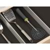 Joseph Joseph Delta Folding Nylon Head, Space Saving Potato Masher, Stores Flat(Gray/Green)