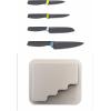 Joseph Joseph DoorStore Knives Elevate Set with Knife Block 3M Adhesive Wall and Cabinet Door Mount, 5-piece Opal(Knives)