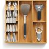 Joseph Joseph DrawerStore Expanding Silverware, Flatware, Utensil & Gadgets Organizer, Expandable in Drawer Space Saving Tray, Bamboo(Cutlery & Utensils Organiser)