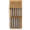 Joseph Joseph DrawerStore Expanding Silverware, Flatware, Utensil & Gadgets Organizer, Expandable in Drawer Space Saving Tray, Bamboo(Knife Organizer)