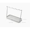Joseph Joseph DrySmart Folding Stemmed Wine Glass Drying Rack, Space-Saving Draining Board Organizer, Made from Recycled Plastic(Wine Glass)