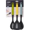 Joseph Joseph Duo 3-Piece Utensil Set with Integrated Tool Rests: Scratch-Free Use on Non-Stick Cookware, Includes Solid & Slotted Spoons and Turner, Heat-Resistant(Multicolor)