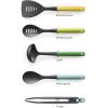 Joseph Joseph Duo 5-Piece Utensil Set with Storage Stand Complete Set with Integrated Tool Rests for Hygiene, Heat-Resistant Nylon Heads, Perfect for Non-Stick Cookware