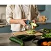 Joseph Joseph Duo Easy-Grip Julienne Peeler, Vegetable Kitchen Peeler and Potato-Eye Remover, Dark Opal(Julienne)